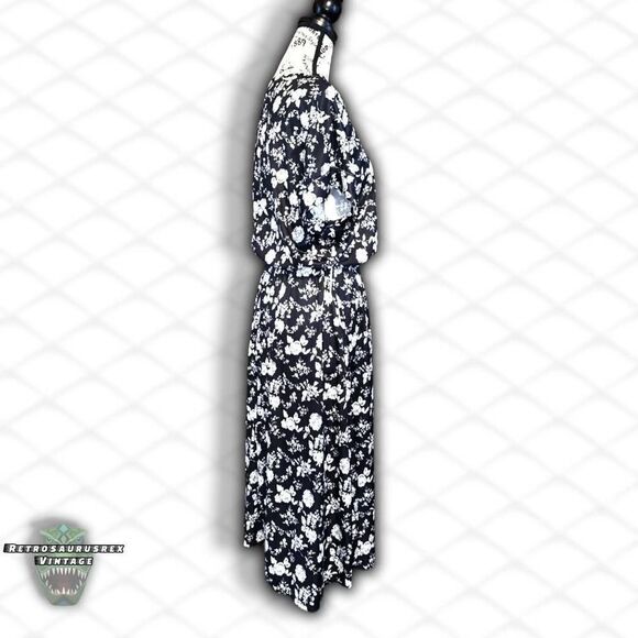 vintage 1960's Twee Rockabilly Floral Circle Skirt* Day Dress, Plus Size 14 - Picture 3 of 6